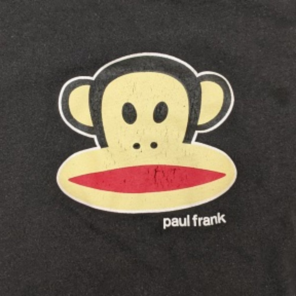 Paul Frank Julius the Monkey Black T-shirt, Men's XS